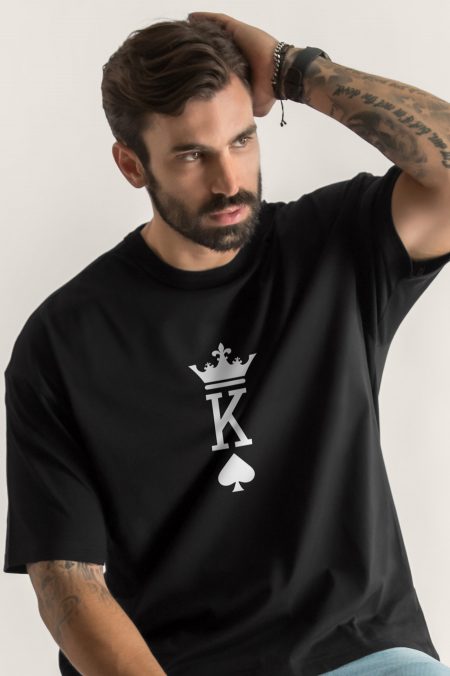 King of Cards Tee, Oversized
